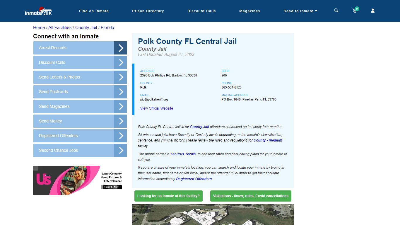 Polk County FL Central Jail - Inmate Locator - Bartow, FL